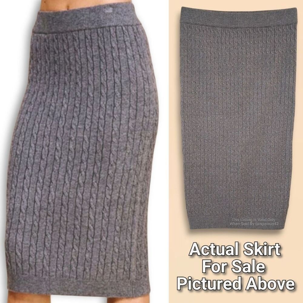 Heartloom Cable Knit Pencil Skirt Womens Medium
